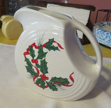 FIESTA HOLLY FITA FÉRIAS DISCO PEQUENO 28oz PITCHER ESTADO DE FUNCIONÁRIO DE LONGA DATA, usado comprar usado  Enviando para Brazil
