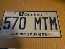Vintage quebec license for sale  Kokomo