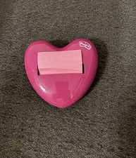 Dispensador de notas Post It em forma de coração rosa com papel Post It comprar usado  Enviando para Brazil