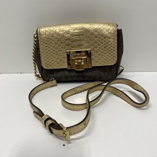 Logotipo tiracolo Michael Kors marrom crocodilo em relevo comprar usado  Enviando para Brazil