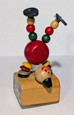 1947 First Kohner Push Puppet Acrobat No 128 - Contas de madeira de palhaço vintage antigo, usado comprar usado  Enviando para Brazil