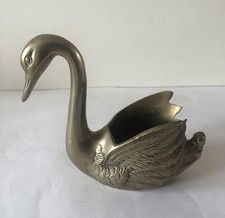 Vintage brass swan for sale  EXETER
