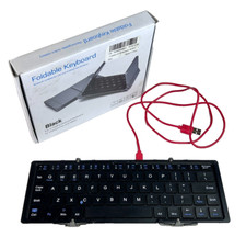 Smartphones tablets mini teclado Bluetooth 3.0 dobrável universal - Prata+preto comprar usado  Enviando para Brazil