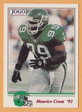 Cartão Maurice Crum 1993 Jogo CFL Saskatchewan Roughriders Miami Hurricanes comprar usado Cartão Maurice Crum 1993 Jogo CFL Saskatchewan Roughriders Miami Hurricanes comprar usado  Enviando para Brazil
