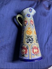 Majolica roses jug for sale  BRAMPTON