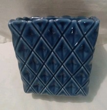 Recipiente de porcelana azul para casa e jardim formato retangular padrão diamante comprar usado  Enviando para Brazil