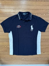 Camisa polo masculina grande ajuste personalizado Ralph Lauren 2006 US Open bola de tênis menino comprar usado  Enviando para Brazil