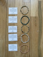 CONJUNTO DE 5 pulseiras de contas de pedra preciosa de cristal Life Divine 4 mm poder de cura comprar usado  Enviando para Brazil