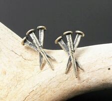 Brincos antigos de prata esterlina 925 com unhas triplas gótico exclusivo comprar usado  Enviando para Brazil