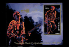 Tanzânia 1995 - Woodstock - Carlos Santana - Cartão postal selo - Scott #1312 - MNH comprar usado  Enviando para Brazil