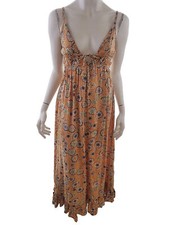 River island Rozmiar 10 (38) Pomarańczowa Długa Sukienka Maxi Wiskoza 100% Bez rękawów na sprzedaż  PL