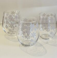 Silver snowflake glass for sale  ELY