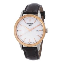 Relógio masculino Tissot Couturier mostrador branco couro marrom T9124104601100 comprar usado  Enviando para Brazil
