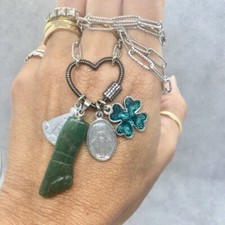 Collana mano quadrifoglio usato  Forgaria nel Friuli