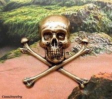 #2077 X-GRANDE CRÂNIO DE OURO ENVELHECIDO + COMPONENTE DE OSSOS CRUZADOS - 1 Peça comprar usado #2077 X-GRANDE CRÂNIO DE OURO ENVELHECIDO + COMPONENTE DE OSSOS CRUZADOS - 1 Peça comprar usado  Enviando para Brazil