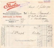 Facture 1921 articles d'occasion  France