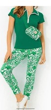 Calça Corso Lilly Pulitzer UPF 50+ Luxletic 28" Nova Com Etiqueta - Folha de Violino Verde Lil Escape comprar usado  Enviando para Brazil