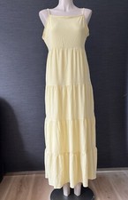 Vestido de verão amarelo longo maxi, vestido tamanho 10, alças ajustáveis forradas excelente estado usado comprar usado  Enviando para Brazil