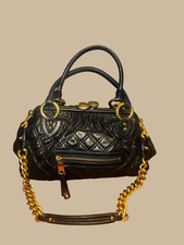 MARC JACOBS, STAM BOLSA ACOLCHOADA PRETA ~ BOLSA DE MÃO VINTAGE PASSARELA COM TRAVA DE BEIJO comprar usado MARC JACOBS, STAM BOLSA ACOLCHOADA PRETA ~ BOLSA DE MÃO VINTAGE PASSARELA COM TRAVA DE BEIJO comprar usado  Enviando para Brazil