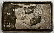 Usado, 1974 Proof Wildlife Tree Bear Cub Toned 1 oz Barra de Arte Prata .999 comprar usado  Enviando para Brazil