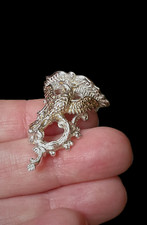 Prateleira de parede miniatura para casa de bonecas águia prata esterlina detalhes Vermeil Harry Smith comprar usado  Enviando para Brazil