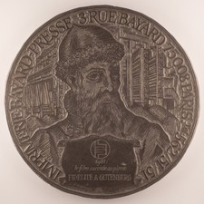 Médaille uniface gutenberg d'occasion  Bihorel
