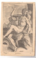 Nilus - Philips Galle 1586 impresión maestra antigua de dioses del mar y el río segunda mano  Embacar hacia Mexico