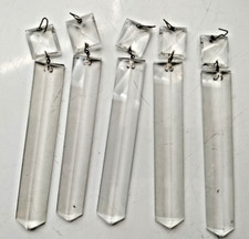 Cinco lustre colonial prisma retangular cristal 6” década de 1930 incluindo contas quadradas comprar usado  Enviando para Brazil