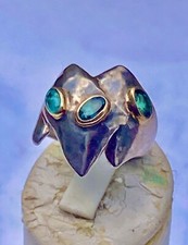Bague moderniste argent d'occasion  Saint-Aubin-du-Cormier