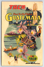 c1950 TACA Airways System, Guatemala, América Central do Sul companhia aérea vintage comprar usado  Enviando para Brazil