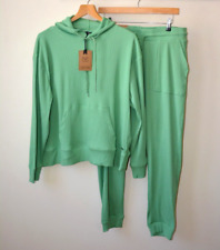 Green ribbed hoodie for sale  LOUGHTON