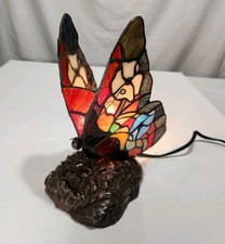 Vitral estilo Tiffany luz noturna borboleta vintage 6"W*7"D*9"H comprar usado  Enviando para Brazil
