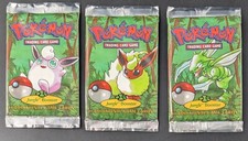 Pokemon Jungle Red Logo Australian Print Booster Pack Conjunto de Arte Selado - 3 Pacotes comprar usado  Enviando para Brazil