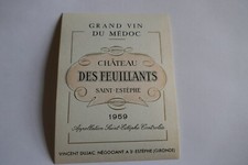 étiquette ancienne 1959 d'occasion  Biganos