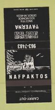 Capa Matchbook - Seros Taverna Detroit MI Nafpaktos Warren 30 Strike, usado comprar usado  Enviando para Brazil