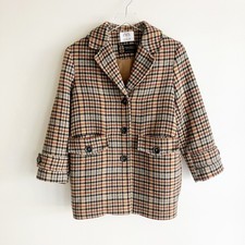 Casaco Zara infantil meninas 11-12 152 cm estampa xadrez bolsos mistura de lã outono inverno comprar usado  Enviando para Brazil