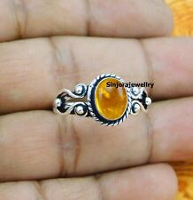 Anel de pedra preciosa âmbar prata esterlina 925 feito à mão presente EUA tamanho 5 a 10 comprar usado  Enviando para Brazil