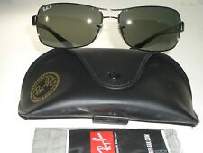 GAFAS DE SOL RAY-BAN RB3379 004/58 3P 64-15 130 GUNMETAL/NEGRO POLARIZADO ENVOLTURAS NUEVAS segunda mano  Embacar hacia Argentina