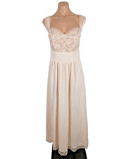 Vestido camisola de renda vintage anos 50 rosa extravagante Vanity Fair chiffon namorada transparente 36 comprar usado  Enviando para Brazil