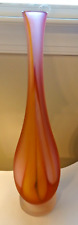 Vaso de 15,5" assinado Andrew Shea Studio arte vidro jateado cetim pés, usado comprar usado  Enviando para Brazil