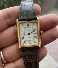 Vintage Tank St Honore Paris Relógio Banhado a Ouro Estilo Cartier Numerais Romanos comprar usado  Enviando para Brazil