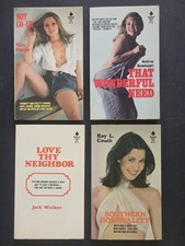 LOT OF 4 Midwood Pub. HOT CO-ED & 3 others vtg erotica 1977 segunda mano  Embacar hacia Mexico