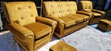 Gold velvet seat for sale  BANBURY