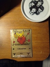 Metal pikachu valentines for sale  HAVERFORDWEST