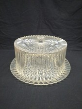 Usado, Vintage Plástico Acrílico MCM Corte Diamante Bolo Capa Transparente Cúpula - Prato comprar usado  Enviando para Brazil