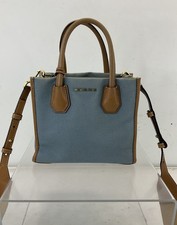 Bolsa tote tiracolo Michael Kors couro lona marrom azul comprar usado  Enviando para Brazil