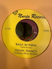 Latin 45 Rare Nuria Records Lillian Franco Conjunto Nico Cevedo Baila Mi Plena, usado comprar usado  Enviando para Brazil