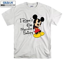 Camiseta Mickey Mouse I Don't Matching Quote camiseta masculina feminina unissex 3928 comprar usado  Enviando para Brazil