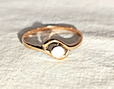 Goldring weißem stein gebraucht kaufen  Heddesheim