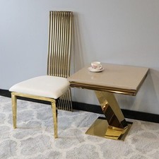 Stolik kawowy glamour Cameron Gold stal szlachetna złota blat kamienny nowoczesn na sprzedaż  PL